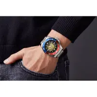 Anthony James Met de hand gemonteerd, beperkt verkrijgbaar, automatisch Skeleton Sports Steel-horloge van