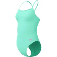Speedo Female Solid V-back 2.0 Swimsuit Groen UK 34 Vrouw