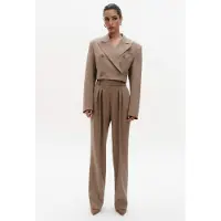 BENU Dames Korte Karamelkleurige Blazer