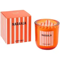 J-Line geurkaars Naranja oranje - was - 8.5 cm