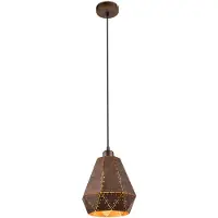 Globo Lighting Hanglamp Hanglamp retro woonkamerlamp roest industrieel eettafellamp, staal, 1x E27, DxH 21,5 x 140 cm