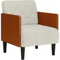 vidaXL Fauteuil met armleuningen Crème 55 cm Fluweel