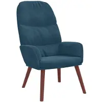 vidaXL Relaxstoel fluweel blauw