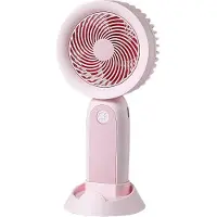 VHV -Handventilator met Led-Verlichting - Stille Oplaadbare Mini Ventilator - 2-in-1 Tafelventilator met USB - Compacte Bureauventilator voor Studentenkamer, Thuiswerkplek, Festival en Kamperen