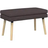 vidaXL Dubbel-laags bank Donkerbruin 80 x 40 x 47 cm Stof