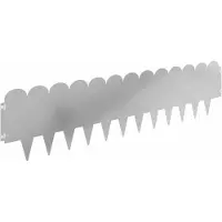 vidaXL Gazonrand 30 st 103 x 25 cm Staal Zilverkleurig