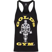 Gold's Gym GGVST003 Muscle Joe Premium String Vest - Black - XXL