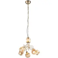 Globo Hanglamp messing goud 'Mero' e14 fitting