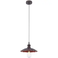 Globo Lighting Hanglamp glas golvend eettafellamp hanglamp retro bruin hanglamp glas bruin, 1x E27 fitting, DxH 25x130 cm