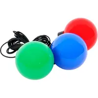 Eglo Buitenlamp sfeerlicht tuinlamp globe licht tuindecoratie buitenlamp decoratief licht zwembad, weerbestendig dimbaar, rood blauw groen, G4, D 15cm, set van 3