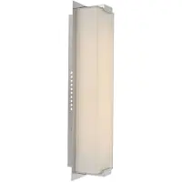 Globo Wandlamp gesatineerd glas LED wandlamp hallamp woonkamerlamp chroom, 9W 700lm warm wit, BxH 43x11 cm