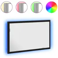 vidaXL Badkamerspiegel met LED-verlichting 60x8,5x37 cm zwart eiken