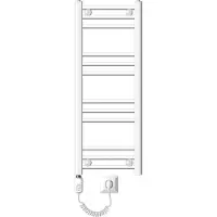 LuxeBath Elektrische badkamerradiator met verwarmingselement 300W 300x800 mm Wit recht met zijaansluiting