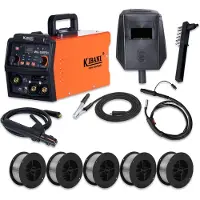 Kibani Lasapparaat MIG-300PRO - Incl. 5 Rollen Lasdraad - IGBT-Inverter-Technologie - Semi-Automatische Omvormer - Lasapparaat Elektrisch - MIG - MMA - TIG