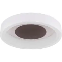 Globo LED plafondlamp eetkamerlamp slaapkamerlamp woonkamerlamp hallamp, metalen acryl bruin wit, 1x LED 30W 1900Lm 3000K warm wit, D 35 cm