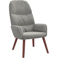 vidaXL Relaxstoel fluweel lichtgrijs