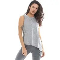 Gold's Gym Ladies Angled Hem Top - Grey - L