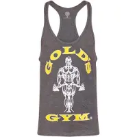 Gold's Gym GGVST003 Muscle Joe Premium String Vest - Grey Marl - S