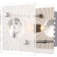 Globo Lighting Wandlamp Kristallen lamp Glazen lamp Ganglamp, metaal satijn chroom kristallen helder, 1x G9 fitting, HxBxL 10x11x11cm