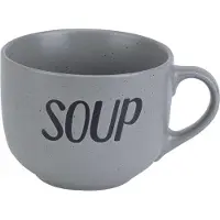 COSY&TRENDY Cosy & Trendy Soepkom - grijs - 11 cm - 510 ml - Soepbeker - kommetje - schaaltje