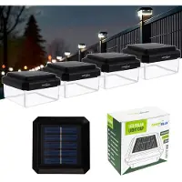 Greenblue GB127 WW - 4 stuks Tuinlamp - LED-zonnelamp voor paal - 80x80 mm - Envelopvormige kap - 3200 K
