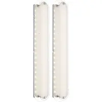 Globo LED wandlamp gesatineerd glas spiegellamp chroom wandlamp woonkamer, 9W 492Lm warm wit, LxBxH 47x8x6 cm, set van 2