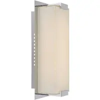Globo Wandlamp LED hallamp traplamp chroom wandlamp slaapkamer, gesatineerd glas. 6W 470lm warm wit, BxH 11x28 m