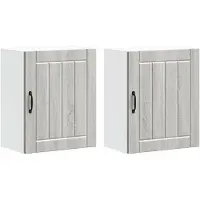 vidaXL Keukenplanken, 2 stuks, Lucca, grijs, Sonoma houtfineer