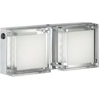 Wofi LED wandlamp warm wit helder glas chroom 2flg JETTE 4701.02.01.0000