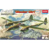 ACADEMY Modelbouwpakket Vliegtuigen - 12208 Lockheed P-38F Lightning Glacier Girl WWII - Amerikaans Propellervliegtuig Plastic - 1:48 - Modelbouw