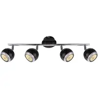 Globo Plafondlamp Spotlamp Woonkamerlamp Plafondspot 4 vlammen beweegbaar, metaal, 4x GU10, LxH 55x15cm