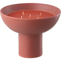 J-Line geurkaars Kop - Olive & Frank Incense - keramiek - rood - 12U
