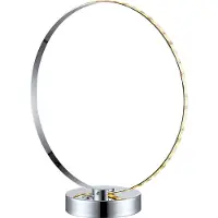 Globo Tafellamp Tafellamp Nachtlamp Leeslamp, chroom zilver, aanraakbediening, LED 12.5W 540Lm warm wit, LxBxH 30x12x33cm