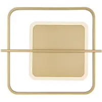 Globo Plafondlamp woonkamer LED licht goudkleurige plafondlamp slaapkamer, aluminium metaal, 1x LED 36W 2650Lm warm wit, LxBxH 40x36x5 cm