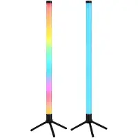 Globo Lighting Vloerlamp Woonkamerlamp Rainbow afstandsbediening USB RGB LED, kunststof, 1x LED 7W, DxH 37x113 cm