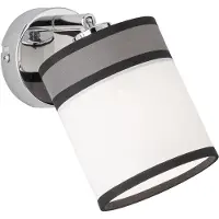 Wofi Wandlamp slaapkamer stoffen wandlamp zwenkarm wit wandlamp binnen modern design, textielen kap metaal, E14 fitting, LxBxH 10x15,5x15,5 cm, 11771