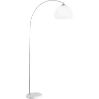 Globo Lighting Boog vloerlamp met marmeren voet Boog vloerlamp met telescopische functie wit, in hoogte verstelbaar, 1x E27, DM voet 29cm totale hoogte 141-196cm