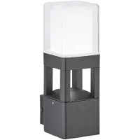 Wofi LED wandlamp buiten LED wandlamp zwart, metaal kunststof, 10W 580lm warm wit, BxH 8,5x26 cm, 12244