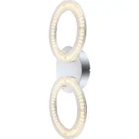 Globo Elegante 20W LED wandlamp slaapkamerlamp chroom acryl MARLENE 41107-2W