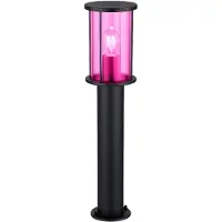 Globo Lighting Slimme LED vloerlamp dimbaar buiten pad licht zwart tuinlamp modern, voetstuk licht terras weerbestendig, RGB, kleurverandering, 8.5W 806lm warm wit - koel wit, DxH 14.3x60 cm