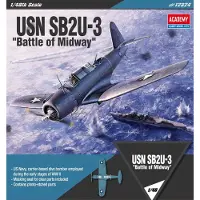 ACADEMY Modelbouwpakket Vliegtuigen - 12324 USN Vought SB2U-3 Vindicator WWII - Battle of Midway - Amerikaans Propellervliegtuig Plastic - 1:48 - Modelbouw