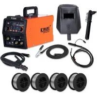 Kibani Lasapparaat MIG-300PRO - Incl. 4 Rollen Lasdraad - IGBT-Inverter-Technologie - Semi-Automatische Omvormer - Lasapparaat Elektrisch - MIG - MMA - TIG