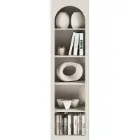 NADUVI Collection Boekenkast Archie | mdf beige 50x180x33 cm boekenkasten | NADUVI
