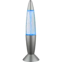 Globo Lavalamp glitter tafellamp kleurwissel glitter decoratieve lamp glitter kinderkamer, zilvergrijs, 6x LED 0.06W, DxH 10x35.5 cm