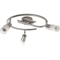 Wofi LED 9 watt plafondspot spot beweegbaar nikkel mat glas 938803640000