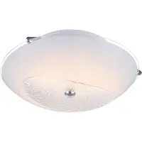 Globo Plafondlamp Woonkamerlamp Slaapkamerlamp, klassieke kristallen, helder chroom glas, 1x LED 8W 640Lm neutraal wit, DxH 25x8cm