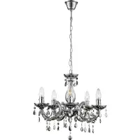 Globo Lighting Kroonluchter chrome 'Cuimbra' 5x E14 fitting 440mm