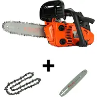 Kibani Kettingzaag Benzine - Incl. 2 Kettingen en Zaagblad - 25.4 cc / 1 pk 2-takt Motor - Zwaardlengte 25 cm / 10 inch – Easy-Startsysteem - snoeizaag
