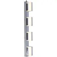 Globo Wandlamp Wandlamp Hallamp Woonkamerlamp zilver schakelbaar Slaapkamer, metaal acryl gesatineerd, 1x LED 3000K, LxH 68x5 cm