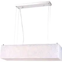 Globo Lighting Hanglamp marmer-look eetkamerlamp wit Hanglamp modern, metaal, 3x T8 LED 10W 1475Lm warm wit, LxBxH 70x20x100 cm